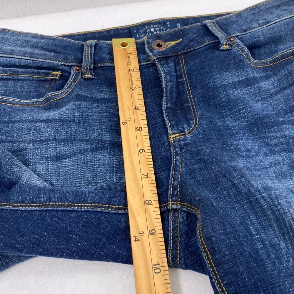 Lucky Brand Sasha Super Skinny Jeans Womens 8‎ Low Rise Dark Wash Denim Stretch